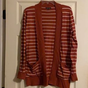 Pink Clover orange and white striped cardigan